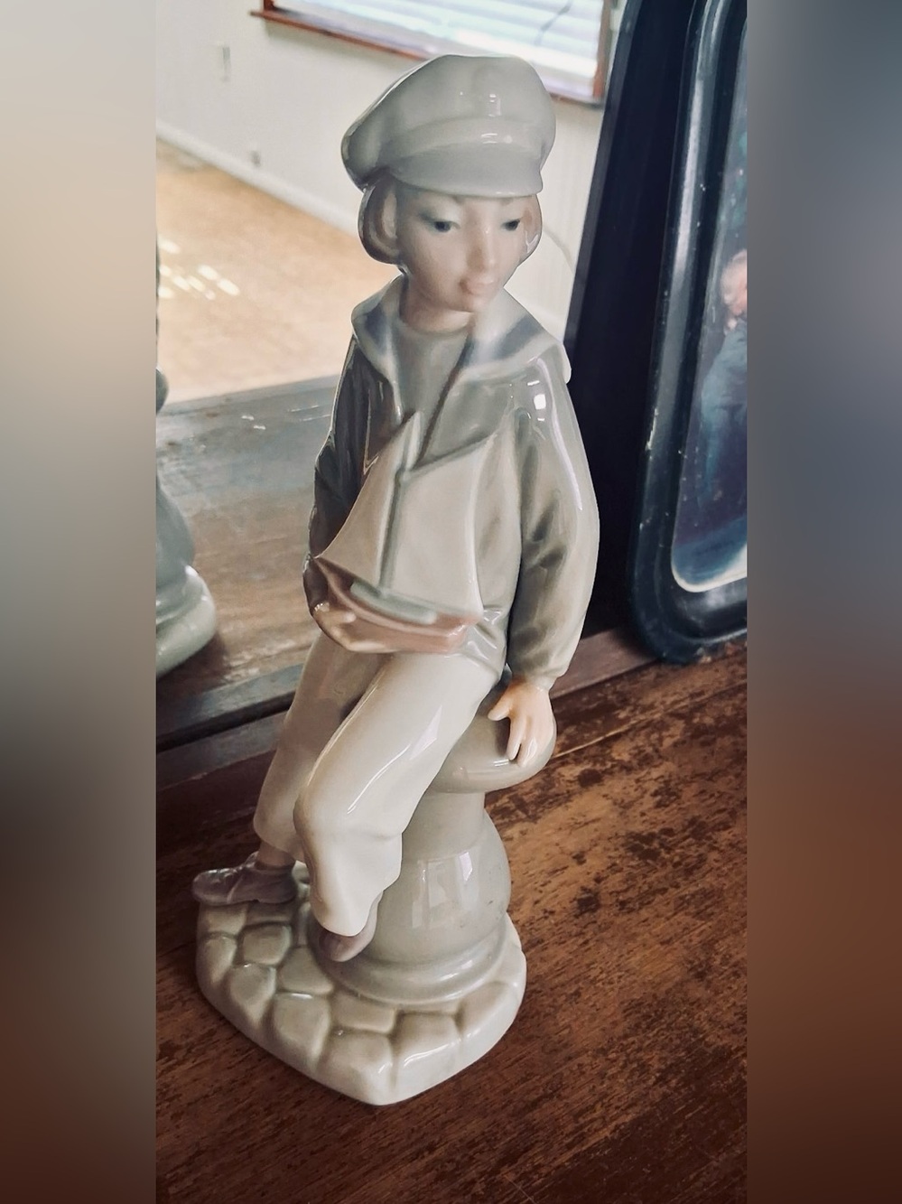 Lladró Sailor Boy with Yacht figurine